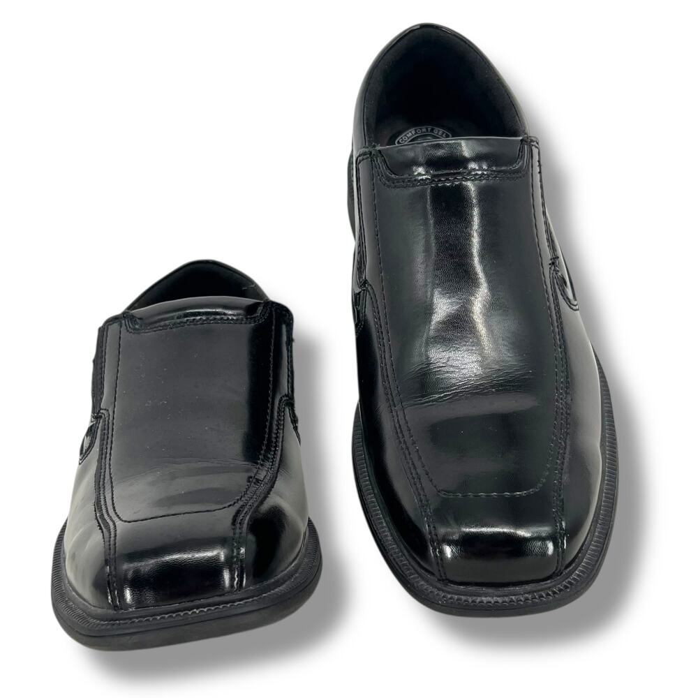 NUNN BUSH Slip Resistant Comfortable Walking Shoes Black Leather Loafers 11.5M